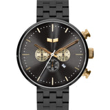 Vestal Roosevelt Chrono 5-Link Metal Watch | Gun/Gold