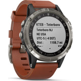 Garmin D2 Delta Aviation GPS Watch | Silver/Brown 010-01988-30
