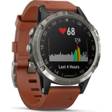 Garmin D2 Delta Aviation GPS Watch | Silver/Brown 010-01988-30