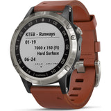 Garmin D2 Delta Aviation GPS Watch | Silver/Brown 010-01988-30