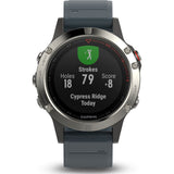Garmin Fenix 5 Multisport GPS Watch | Silver/Granite Blue 010-01688-01