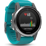 Garmin Fenix 5S Multisport GPS Watch | Silver/Gray/Turquoise 010-01685-01