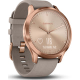 Garmin Vivomove HR Premium Activity Tracking Watch | Rose Gold/Stainless Steel/Gray Suede