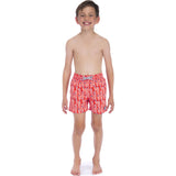 Tom & Teddy Boy's Rowan Swim Trunk | Paprika & Blue / 9-10