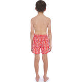 Tom & Teddy Boy's Rowan Swim Trunk | Paprika & Blue / 1-2