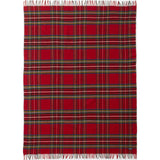 Faribault Royal Carefree Stewart Plaid Wool Throw | Red Plaid 12615 50x72