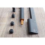 HMM Rule/One Ruler & Pen Set | Black CW-001