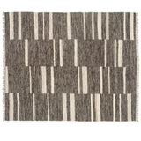 Revival Rugs Rune Panel Flatweave Wool Rug | Charcoal