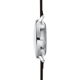 Sternglas Chrono Quartz Watch Black Leather Band | Black/Silver