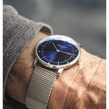 Sternglas Naos Quartz Watch | Blue/Steel Milanaise