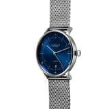 Sternglas Naos Automatic Watch | Blue/Steel Milanaise