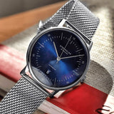 Sternglas Naos Automatic Watch | Blue/Steel Milanaise