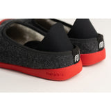 Mahabis Curve Classic Slippers | Dark Grey/Red