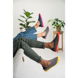 Mahabis Curve Classic Slippers | Dark Grey/Red