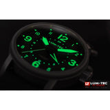 Lum-Tec Super Combat B4 GMT Watch | Brown Leather w/ Black Nylon Strap