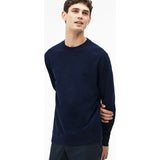 Lacoste Motion Crew Neck Cotton Fleece Men's Sweatshirt | Navy Blue SH3298