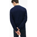Lacoste Motion Crew Neck Cotton Fleece Men's Sweatshirt | Navy Blue SH3298