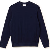 Lacoste Motion Crew Neck Cotton Fleece Men's Sweatshirt | Navy Blue SH3298