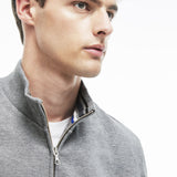 Lacoste Full Zip Collared Men's Fleece Sweatshirt | Galaxite Chine