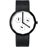 Issey Miyake Twelve White Watch | Black/Leather SILAP008