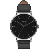 Vestal The Sophisticate Watch | Black/Silver/White/Italian Leather/Swiss Jewel Movement SPH3L01