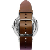 Vestal The Sophisticate Watch | Brown/Silver/White/Italian Leather/Swiss Jewel Movement SPH3L02
