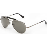 Randolph Engineering Sportsman Gunmetal Sunglasses | Gray Polarized Glass Skull 57MM SP7R434