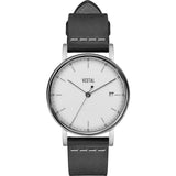 Vestal The Sophisticate 36 Italian Leather Watch | Black/Silver/White
