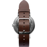 Vestal The Sophisticate 36 Italian Leather Watch | Dark Brown/Silver/White