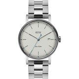 Vestal The Sophisticate 36 3-Link Metal Watch | Silver/White-Blue