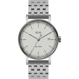 Vestal The Sophisticate 36 7-Link Metal Watch | Silver/White-Blue