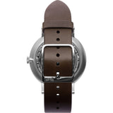 Vestal The Sophisticate Italian Leather Watch | Dark Brown/Silver/Marine