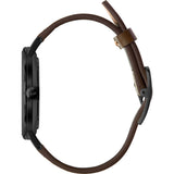 Vestal The Sophisticate Italian Leather Watch | Dark Brown/Black/Blue Accent