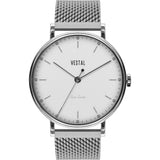 Vestal The Sophisticate Metal Watch | Silver/White/Mesh