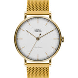 Vestal The Sophisticate Metal Watch | Gold/White/Mesh