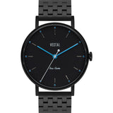 Vestal The Sophisticate 7-Link Watch | Black/Blue Accent