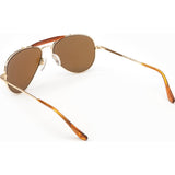 Randolph Engineering Sportsman 23K Gold Plated Sunglasses | Tan Skull