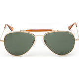 Randolph Engineering Sportsman 23K Gold Plated Sunglasses | AGX Green Skull