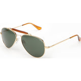Randolph Engineering Sportsman 23K Gold Plated Sunglasses | AGX Green Skull