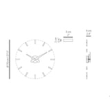 Nomon Sunset T Wall Clock | Walnut/Graphite Finished Brass