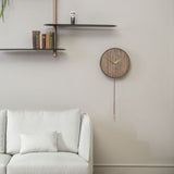 Nomon Swing I Classic Pendulum Clock | Walnut Finished Alder Wood/Chromed Brass
