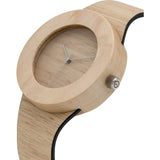 Analog Carpenter Silverheart & Maple Wood Watch | No Markings