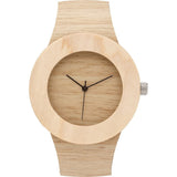 Analog Carpenter Silverheart & Maple Wood Watch | No Markings