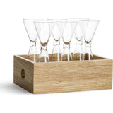 Sagaform Nature Shot glass set w/storage box, 6 pack 5017704 clear/brown
