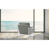 TOV Furniture Serena Eco Leather/Lucite Chair | Grey- TOV-A98
