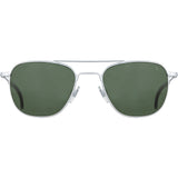 American Optical Original Pilot Sunglasses Standard | Matte Silver/Polarized Nylon Green