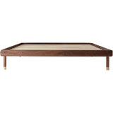 Kalon Simple Wood Bed Frame w/ Headboard | Walnut