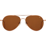 American Optical Genral Rose Gold Sunglasses Standard w/clear tip 58-14-145mm | Nylon Brown