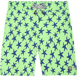 Tom & Teddy Men's Starfish Swim Trunk | Fresh Green/Blue