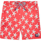 Tom & Teddy Boy's Starfish Swim Trunk | Rose/Blue